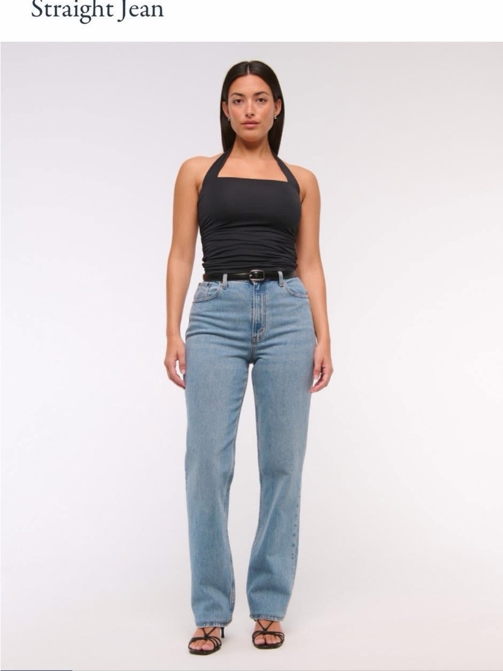 Abercrombie & Fitch Light Blue 90s Straight-Leg Jeans